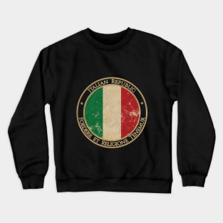 Vintage Italy Italian Republic Europe European EU Flag Crewneck Sweatshirt